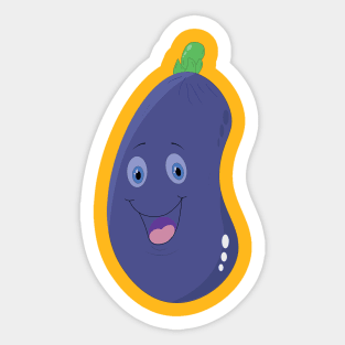 eggplant illustration Sticker